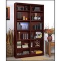 Concepts In Wood Concepts In Wood MI4884-C Double Wide Bookcase; Cherry Finish 12 Shelves MI4884-C